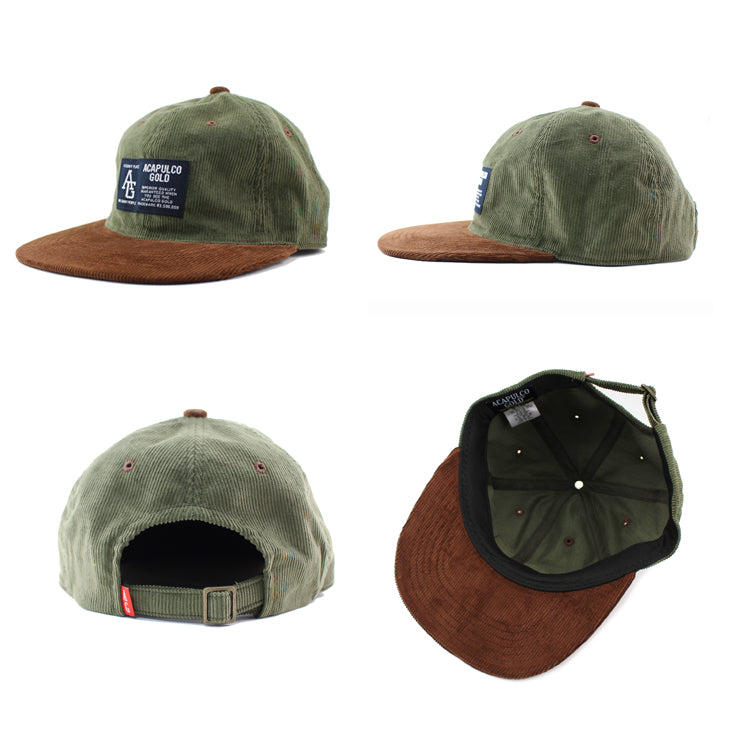 アカプルコ ゴールド ストラップバック キャップ【TWO-TONE CORD 6-PANEL CAP】 ACAPULCO GOLD