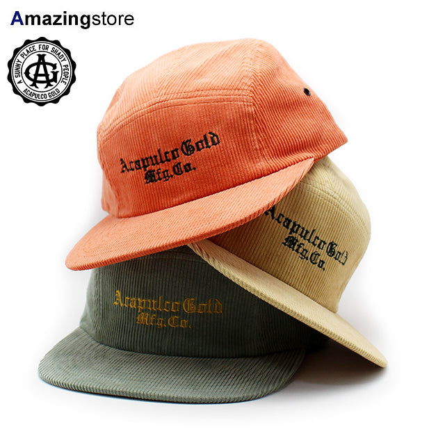 アカプルコ ゴールド EMBROIDERY CORDUROY CAMP CAP