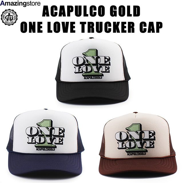 3色展開 アカプルコ ゴールド ONE LOVE TRUCKER CAP