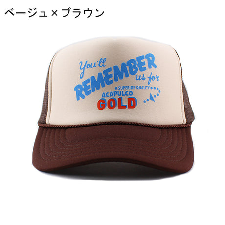 アカプルコ ゴールド メッシュキャップ 【QUALITY CONTROL TRUCKER HAT】 ACAPULCO GOLD