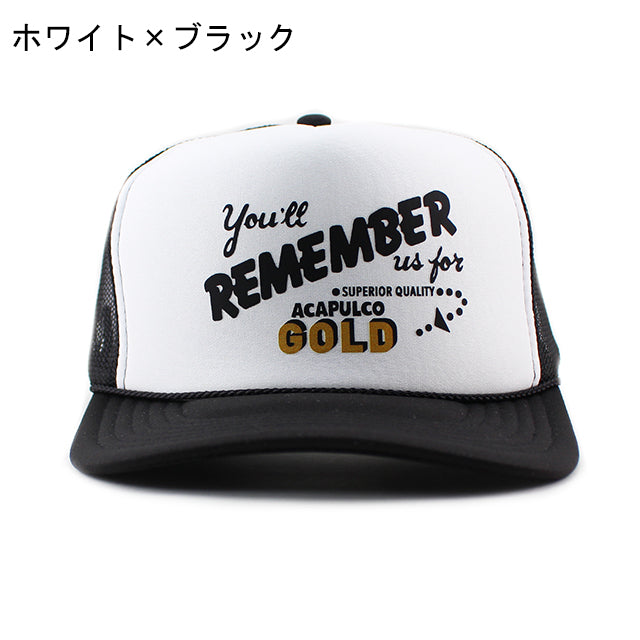 アカプルコ ゴールド メッシュキャップ QUALITY CONTROL TRUCKER HAT ACAPULCO GOLD