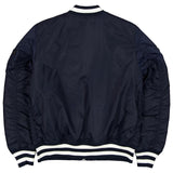 海外取寄 ニューエラ ジャケット アトランタ ブレーブス ALPHA INDUSTRIES MA-1 FULL-ZIP BOMBER JACKET NAVY
