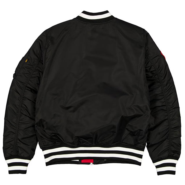 海外取寄 ニューエラ ジャケット シカゴ ブルズ ALPHA INDUSTRIES MA-1 FULL-ZIP BOMBER JACKET BLACK