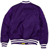 海外取寄 ニューエラ ジャケット ロサンゼルス レイカーズ ALPHA INDUSTRIES MA-1 FULL-ZIP BOMBER JACKET PURPLE