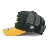 ニューエラ キャップ 9FORTY メッシュキャップ グリーンベイ パッカーズ  NFL A-FRAME TRUCKER MESH CAP GREEN-GOLD  NEW ERA GREEN BAY PACKERS