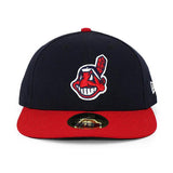 ニューエラ キャップ 59FIFTY クリーブランド インディアンス MLB ON-FIELD AUTHENTIC HOME LC LOW-CROWN FITTED CAP LP NAVY