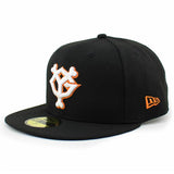 ニューエラ キャップ 59FIFTY 読売 ジャイアンツ NPB TEAM LOGO FITTED CAP BLACK-WHITE-ORANGE NEW ERA YOMIURI GIANTS