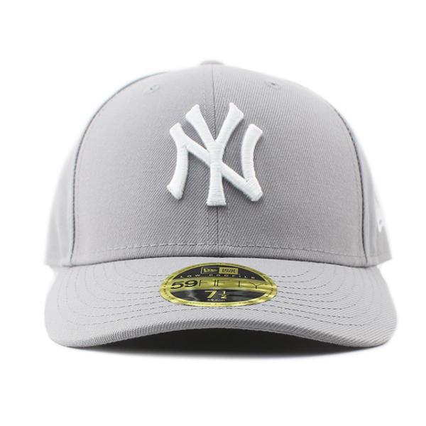 ニューエラ キャップ 59FIFTY ニューヨーク ヤンキース MLB TEAM-BASIC LC LOW-CROWN FITTED CAP LP GREY-SNOW WHITE NEW ERA NEW YORK YANKEES 13561963