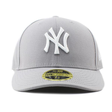 ニューエラ キャップ 59FIFTY ニューヨーク ヤンキース MLB TEAM BASIC LC LOW-CROWN FITTED CAP LP GREY