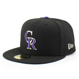 ニューエラ キャップ 59FIFTY コロラド ロッキーズ MLB ON-FIELD AUTHENTIC GAME FITTED CAP BLACK COLORADO ROCKIES