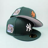 ニューエラ キャップ 59FIFTY ニューヨーク ヤンキース  MLB 2000 WORLD SERIES SUBWAY SERIES FITTED CAP DARK GREEN  NEW ERA NEW YORK YANKEES AMZ-EX