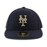 ニューエラ キャップ 59FIFTY ニューヨーク メッツ  MLB TEAM-BASIC LC LOW-CROWN FITTED CAP LP NAVY-BEIGE  NEW ERA NEW YORK METS AMZ-EX