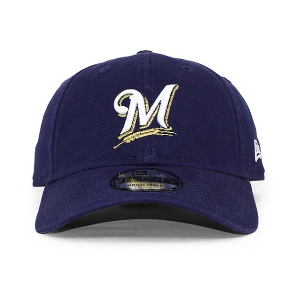 ニューエラ キャップ 9TWENTY ミルウォーキー ブルワーズ MLB CORE CLASSIC STRAPBACK CAP NAVY