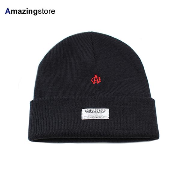 アカプルコ ゴールド ニットキャップビーニー AG PATCH BEANIE NAVY