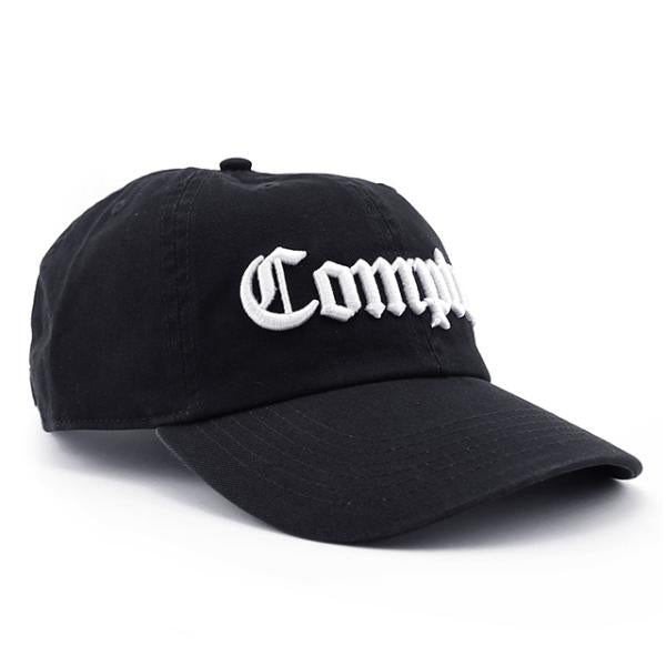 ニューハッタン キャップ コンプトン OLD ENGLISH STRAPBACK CAP BLACK