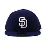 DEADSTOCK ニューエラ キャップ 59FIFTY サンディエゴ パドレス  MLB 2007-2016 ON FIELD PERFORMANCE ALTERNATE FITTED CAP NAVY  NEW ERA SAN DIEGO PADRES