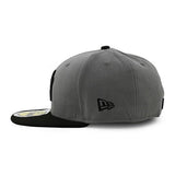 子供用 ニューエラ キャップ 59FIFTY ニューヨーク ヤンキース  YOUTH MLB 2T TEAM-BASIC FITTED CAP GREY-BLACK  NEW ERA NEW YORK YANKEES