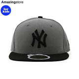 子供用 ニューエラ キャップ 59FIFTY ニューヨーク ヤンキース  YOUTH MLB 2T TEAM-BASIC FITTED CAP GREY-BLACK  NEW ERA NEW YORK YANKEES