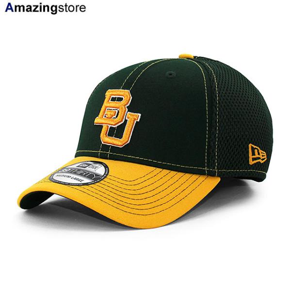 ニューエラ キャップ 39THIRTY ベイラー ベアーズ  NCAA 2-TONE NEO FLEX FIT CAP GREEN-GOLD  NEW ERA BAYLOR BEARS