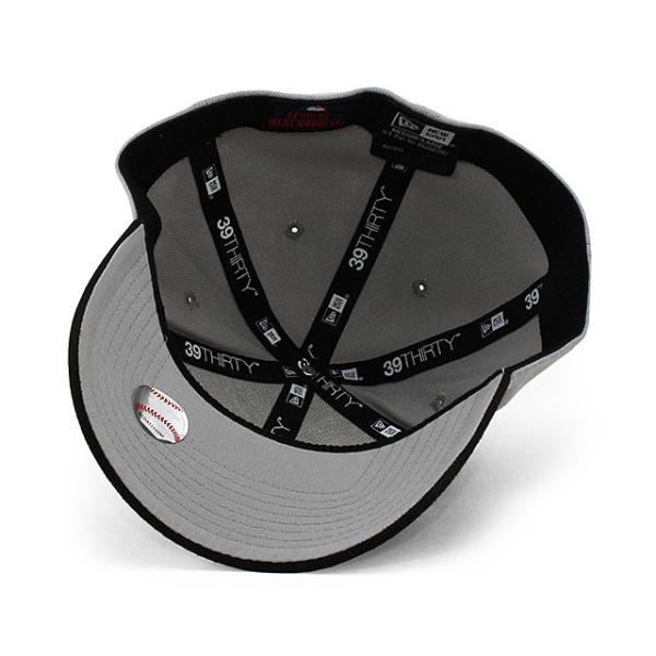 ニューエラ キャップ 39THIRTY クリーブランド インディアンス  MLB TEAM CLASSIC FLEX FIT CAP GREY-BLACK  NEW ERA CLEVELAND INDIANS