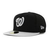 ニューエラ キャップ 59FIFTY ワシントン ナショナルズ MLB 2T TEAM BASIC FITTED CAP BLACK GREY NEW ERA WASHINGTON NATIONALS