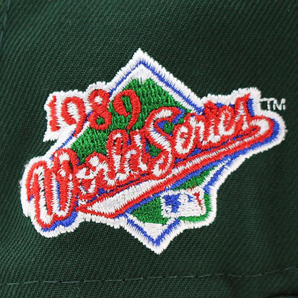 ニューエラ キャップ 59FIFTY オークランド アスレチックス  MLB 1989 WORLD SERIES FITTED CAP DK GREEN  NEW ERA OAKLAND ATHLETICS