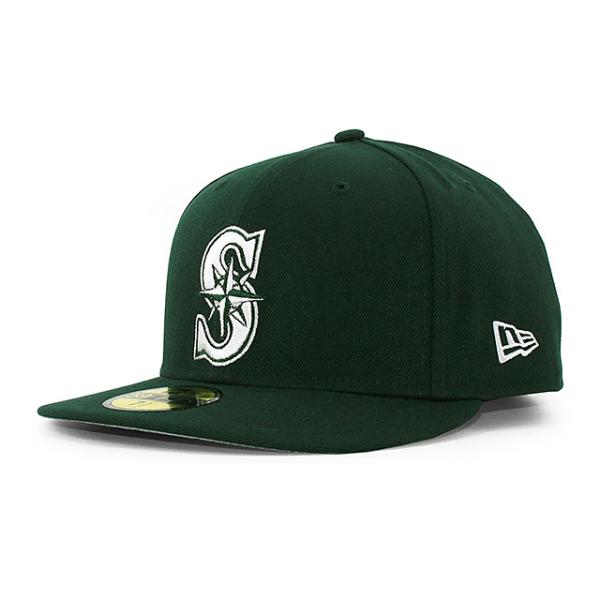 ニューエラ キャップ 59FIFTY シアトル マリナーズ  MLB TEAM-BASIC FITTED CAP DK GREEN  NEW ERA SEATTLE MARINERS