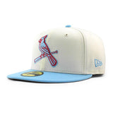 ニューエラ キャップ 59FIFTY セントルイス カージナルス MLB 2T TEAM BASIC FITTED CAP CHROME WHITE LIGHT BLUE NEW ERA ST.LOUIS CARDINALS