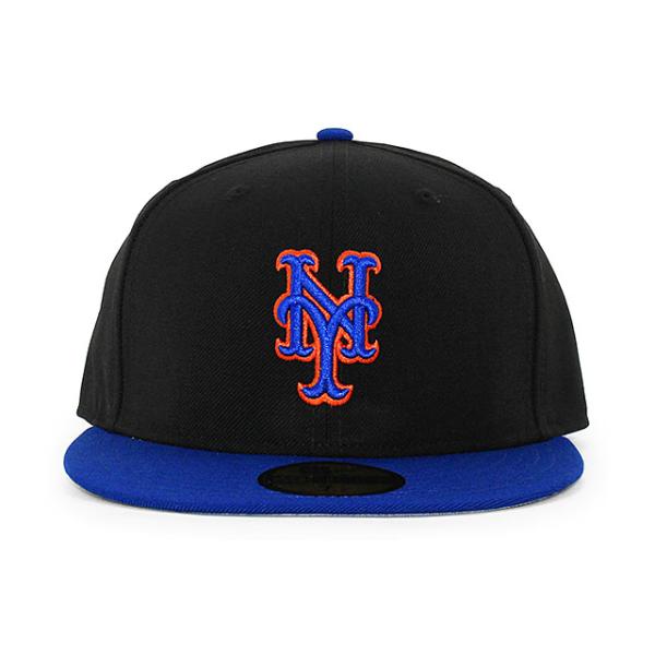 ニューエラ キャップ 59FIFTY ニューヨーク メッツ MLB OLD AUTHENTIC 2001-2006 ROAD FITTED CAP BLACK ROYAL BLUE NEW ERA NEW YORK METS