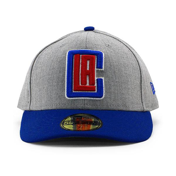 ニューエラ キャップ 59FIFTY ロサンゼルス クリッパーズ NBA LC LOW CROWN FITTED CAP LP HEATHER GREY ROYAL BLUE NEW ERA LOS ANGELES CLIPPERS