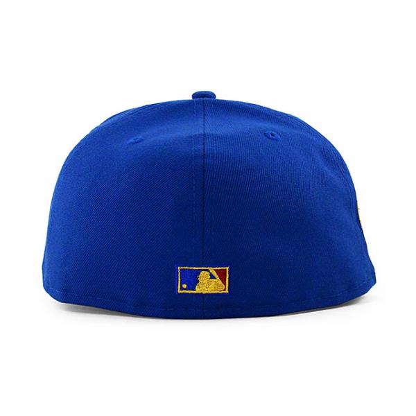 ニューエラ キャップ 59FIFTY ミルウォーキー ブルワーズ MLB 2007 SILVER ANNIVERSARY MAROON BOTTOM FITTED CAP BLUE