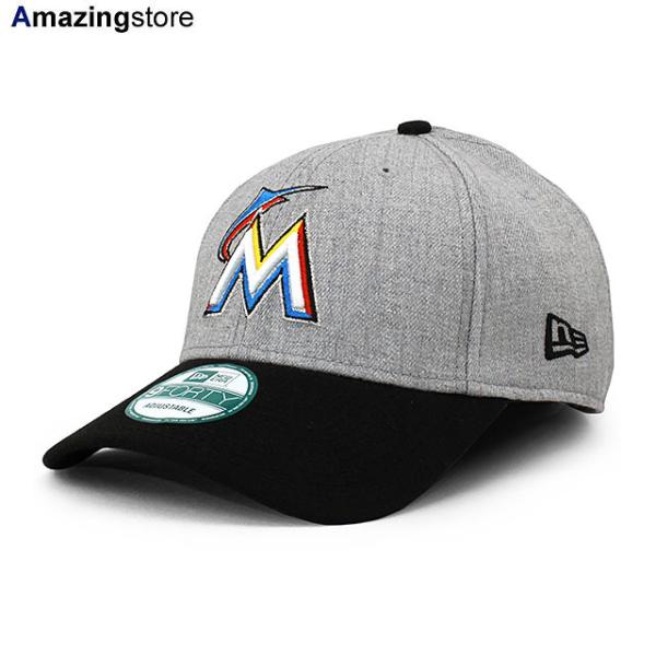 ニューエラ キャップ 9FORTY マイアミ マーリンズ 2 TONE MLB THE LEAGUE ADJUSTABLE CAP HEATHER GREY BLACK NEW ERA MIAMI MARLINS