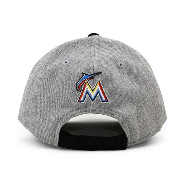 ニューエラ キャップ 9FORTY マイアミ マーリンズ 2 TONE MLB THE LEAGUE ADJUSTABLE CAP HEATHER GREY BLACK NEW ERA MIAMI MARLINS