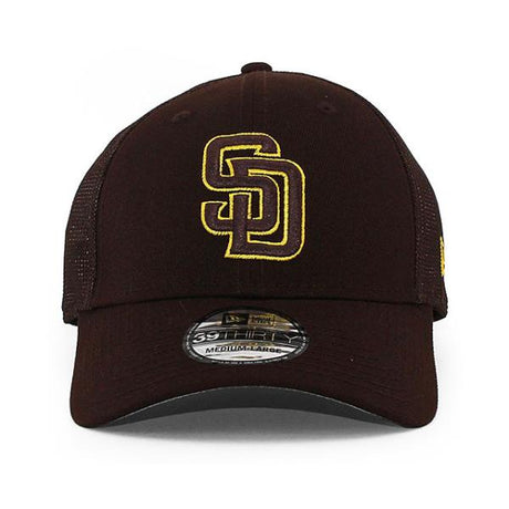 ニューエラ キャップ 39THIRTY サンディエゴ パドレス  MLB BATTING PRACTICE TRUCKER BP FLEX FIT CAP BROWN  NEW ERA SAN DIEGO PADRES