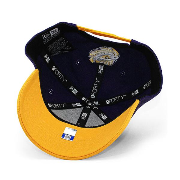 ニューエラ キャップ 9FORTY LSU タイガース  NCAA THE LEAGUE HEATHER STRETCH-SNAPBACK CAP PURPLE-GOLD  NEW ERA LSU TIGERS