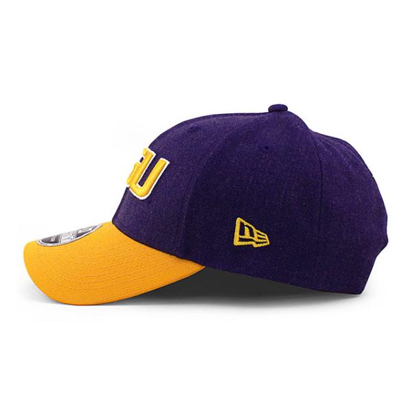 ニューエラ キャップ 9FORTY LSU タイガース  NCAA THE LEAGUE HEATHER STRETCH-SNAPBACK CAP PURPLE-GOLD  NEW ERA LSU TIGERS