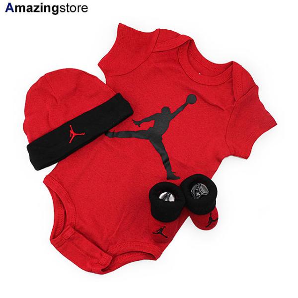 子供用 ジョーダン ブランド ロンパース  AIR JORDAN JUMPMAN 3-PIECE INFANT CREEPER SET RED  JORDAN BRAND