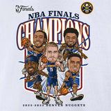 海外取寄 Tシャツ デンバー ナゲッツ 2023 NBA FINALS CHAMPIONS WINDMILL TEAM CARICATURE T-SHIRT