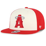海外取寄 47ブランド キャップ ロサンゼルス エンゼルス MLB CITY CONNECT CAPTAIN SNAPBACK CAP RED BEIGE 47BRAND LOS ANGELES ANGELS