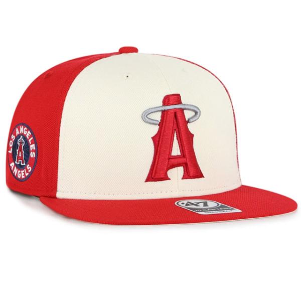 海外取寄 47ブランド キャップ ロサンゼルス エンゼルス MLB CITY CONNECT CAPTAIN SNAPBACK CAP RED BEIGE 47BRAND LOS ANGELES ANGELS