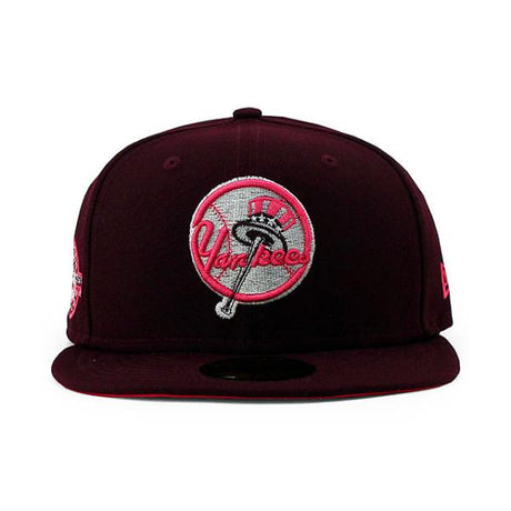 ニューエラ キャップ 59FIFTY ニューヨーク ヤンキース  MLB 50TH ANNIVERSARY LAVA RED BOTTOM FITTED CAP MAROON  NEW ERA NEW YORK YANKEES