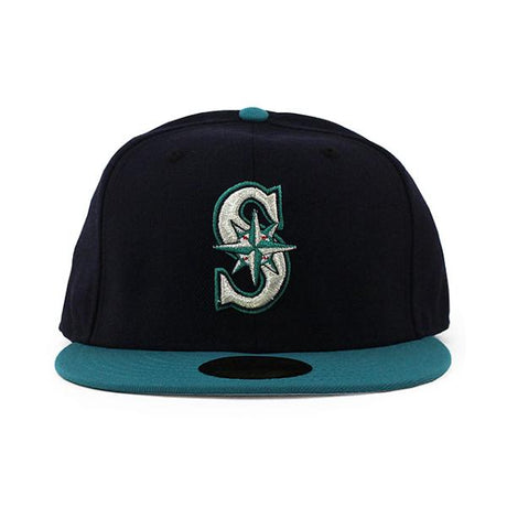 ニューエラ キャップ 59FIFTY シアトル マリナーズ  MLB OLD AUTHENTIC COLOR 2003 HOME FITTED CAP NAVY-TEAL  NEW ERA SEATTLE MARINERS