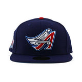 ニューエラ キャップ 59FIFTY アナハイム エンゼルス  MLB 40TH ANNIVERSARY SKY BLUE BOTTOM FITTED CAP NAVY  NEW ERA ANAHEIM ANGELS