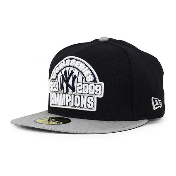 DEADSTOCK ニューエラ キャップ 59FIFTY ニューヨーク ヤンキース  MLB 1923-2009 WORLD SERIES CHAMPIONS FITTED CAP NAVY-GREY  NEW ERA NEW YORK YANKEES
