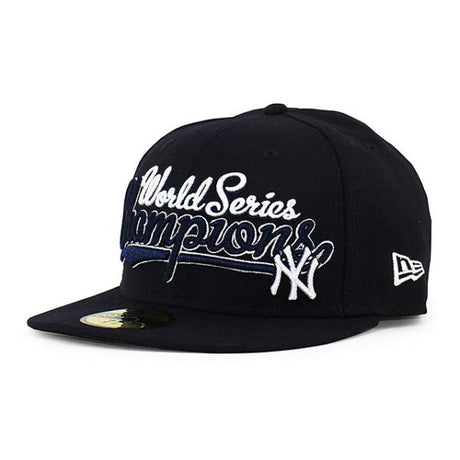 DEADSTOCK ニューエラ キャップ 59FIFTY ニューヨーク ヤンキース  MLB 2009 WORLD SERIES CHAMPIONS SCRIPT FITTED CAP NAVY  NEW ERA NEW YORK YANKEES