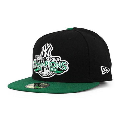 DEADSTOCK ニューエラ キャップ 59FIFTY ニューヨーク ヤンキース  MLB 2009 WORLD SERIES CHAMPIONS CREST FITTED CAP BLACK-GREEN  NEW ERA NEW YORK YANKEES