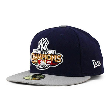 DEADSTOCK ニューエラ キャップ 59FIFTY ニューヨーク ヤンキース  MLB 2009 WORLD SERIES CHAMPIONS CREST FITTED CAP NAVY-GREY  NEW ERA NEW YORK YANKEES