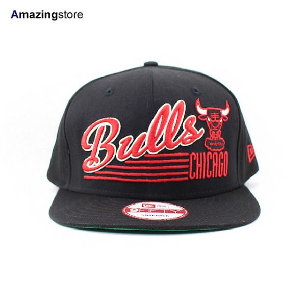 ニューエラ キャップ 9FIFTY スナップバック シカゴ ブルズ  SCRIPT-STRIPE SNAPBACK CAP BLACK  NEW ERA CHICAGO BULLS