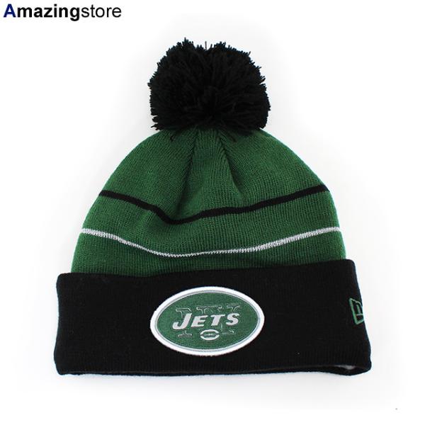 ニューエラ ニットキャップ ビーニー ニューヨーク ジェッツ NFL THANKSGIVING DAY POM KNIT BEANIE CAP GREEN-BLACK  NEW ERA NEW YORK JETS