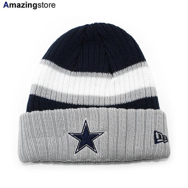 ニューエラ ニットキャップ ビーニー ダラス カウボーイズ  NFL RIB START KNIT BEANIE NAVY-GREY  NEW ERA DALLAS COWBOYS